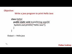 Hello Java || Write a java program to print Hello
