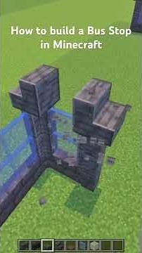 How to build a Bus Stop in Minecraft #minecraft #tutorial #starforge #gaming #shorts