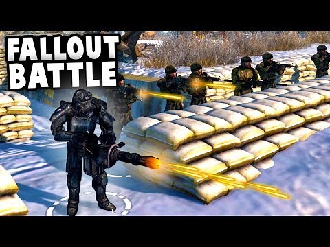 Fallout Battle Simulator! - POWER ARMOR Army Vs Chinese INVASION! (MOWAS2 Fallout Anchorage Mod)