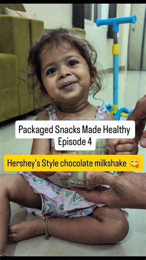 Hershey’s Style Chocolate Milkshake 🤯 | Packaged Snacks Made Healthy Ep 4 #ytshorts #trendingshorts