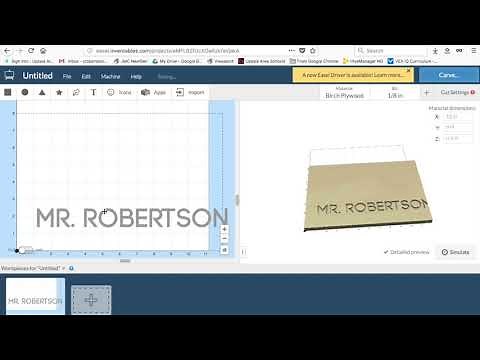 Setup of Easel by Inventables