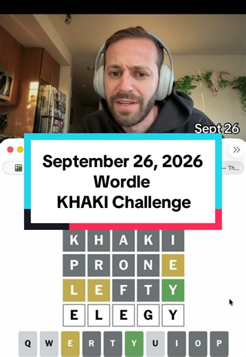 The Brian KHAKI Wordle Challenge September 25, 2026 | wordle