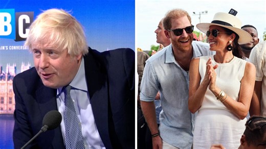 'It was a moment of epic pomposity': Boris Johnson reflects on 'manly pep talk' with Prince Harry to stop 'Megxit' | LBC