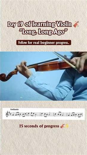 Day 19 🎻✨ Follow for Violin Beginner Progress | #violinist