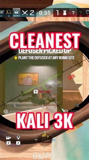 The Cleanest Kali 3K #rainbowsix #siege #r6 #fps #gaming