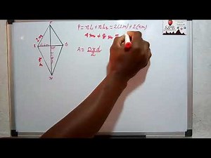 Perímetro y área de un trapezoide simétrico.