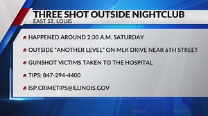 Shooting outside East St. Louis nightclub leaves three injured