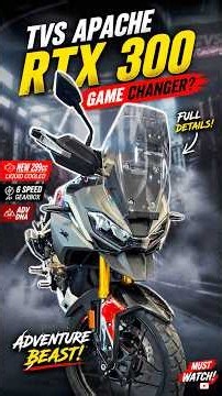 TVS Apache RTX 300 Finally Revealed under 1.99 Lakh 😱 Review and Walkaround #tvs #tvsrtx300 #tvshow