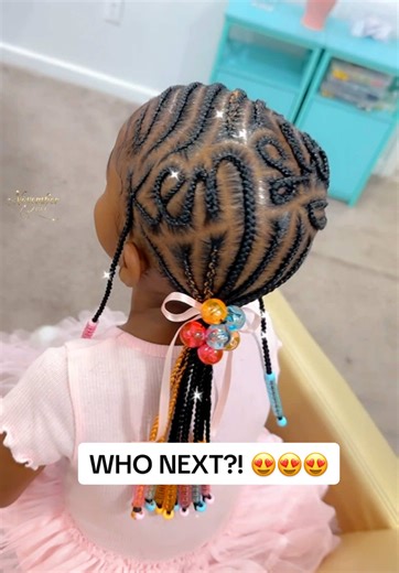 Custom Kid Braid Styles with Beads