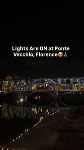 🌌 Ponte Vecchio in Lights – Florence’s Winter Magic ✨ Florence’s famous Ponte Vecchio, built in the 14th century, is one of the oldest bridges in the city. Over the centuries, it has seen floods, wars, and bustling markets, evolving from butcher stalls to jewelers’ boutiques. ✨ This holiday season, Laser beams dance across the Arno, turning the “Old Bridge” into a kaleidoscope of colors that sparkle like a dream. 🌠 Florence comes alive under the stars, where every light tells a story and every