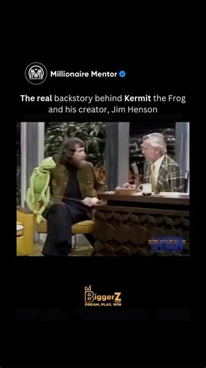 Millionaire Mentor on Instagram: "Before Kermit became one of the most recognizable characters in television history, he was nothing more than a simple handmade puppet created by Jim Henson in the 1950s. The original Kermit was built from a green coat and a ping pong ball cut in half for eyes, never intended to become an icon. At the time, Henson was a young puppeteer experimenting with television, trying to prove that puppets could work for adults, not just children. Kermit the Frog slowly evol