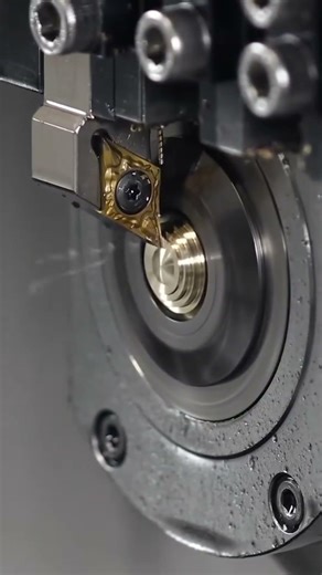 ​High-Speed Metal Lathe Cutting Through Brass With Incredible Precision