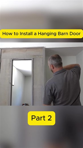 How to Install a Hanging Barn Door #usa #fyp