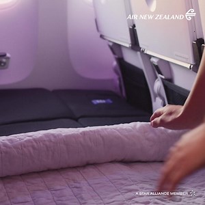 Why settle for a regular seat when you can have the Economy Skycouch? A whole row to yourself for sleeping, stretching, and relaxing. | Air New Zealand