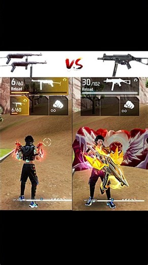 MP40 Vs UMP 🤔☠️ #mp40 #ump #ff #shorts