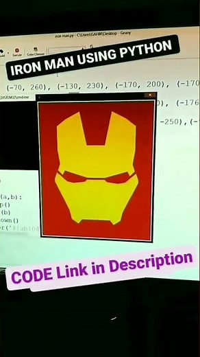 Draw Iron Man with Python - Tkinter/Turtle Module | Python Turtle Arts | #shorts #short #ironman
