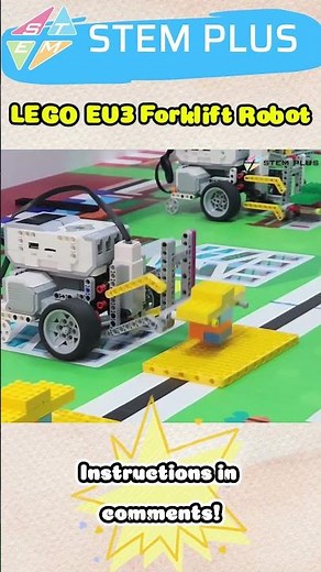 How to Build LEGO EV3 Forklift Robot | Building Instructions #robotics #stemplus #shorts