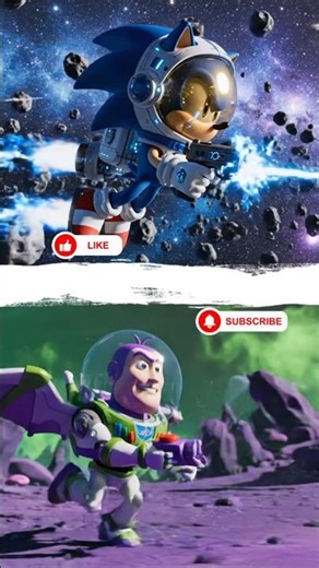 🚀 Astronaut Sonic VS Buzz Lightyear ✨ Who wins? #shorts