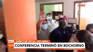 #SantaCruz | Director departamental del INRA pierde los estribos al finalizar conferencia de prensa, donde brindaba informe de sus declaraciones a la fiscalía por los hechos violentos registrados en Guarayos #RedUno #Notivisión #INRA #Guarayos #Emboscada | Notivisión de Red Uno