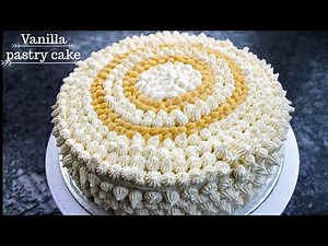 how to make homemade vanilla pastry cake recipe | baking my own birthday cake