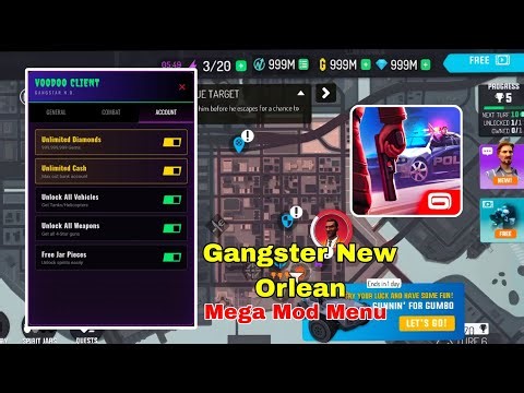 Gangster New Orlean Mod Menu Download With Unlimited Money And Gems