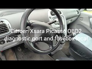 Citroen Xsara Picasso OBD2 diagnostic port and fusebox local