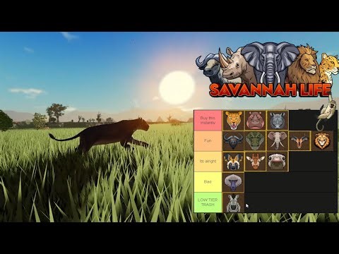 The REAL Savannah Life Tier list Roblox