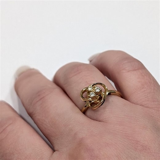 22kt Yellow Gold HGE Interlocking Infinity Circles Design Ring With Strass, Size 7 - Etsy