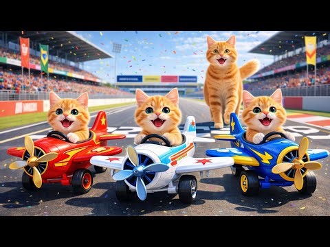 Mama Cat Trims Fur on the Farm and Makes Funny Tiger Hat for Her Kittens at Home 🐾🎩🐯