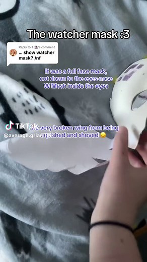 Replying to @T 👻 YAYA :3 #watchers #watchergrian #evosmp #evo #evolution #grian #cosplay #mask #prop #watchermask #averagegrianfan #fyp #mcyt #kikou