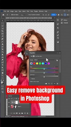 How to refine hair or remove background easily using select and mask in photoshop 2026