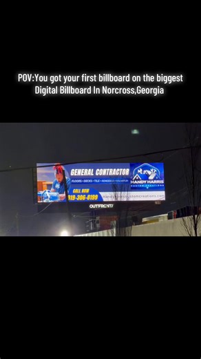 Looking for billboard placements in Norcross, or across Georgia period ? Text “Shoutout” to 888-999-3241 today for digital billboard pricing near you #billboards #norcross #georgia #handyman #gwinnettcounty