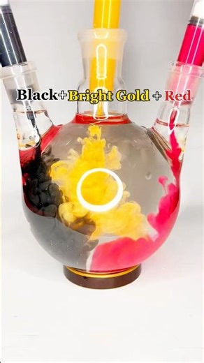 Black + Bright Gold + Red — Fiery Luxury in Motion #expiment #colors #colormix