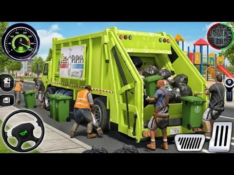 Realistic City Garbage Trash Truck Game - Heavy Garbage Truck Driving Games - Android Gameplay