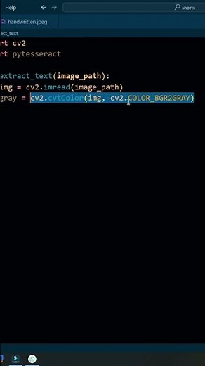 Extract Text from Handwritten Notes with Python! 📝➡️💻 #programming