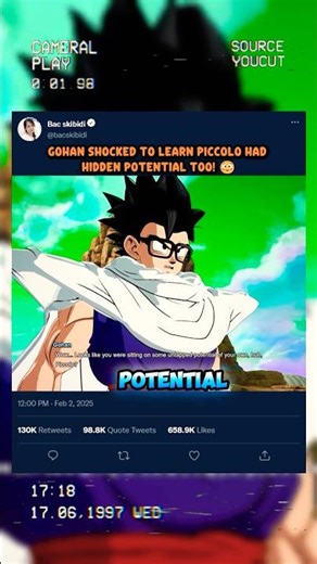 Gohan Shocked to Learn Piccolo Had Hidden Potential Too! 😳 #sparkingzero #crashout #knockout