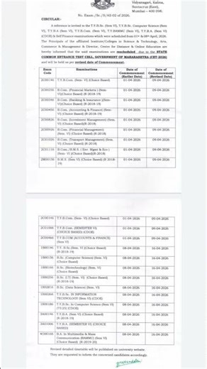 new revised timetable will come earlier. #tybcomsem6 #mumbaiuniversityexamnews #tybsc #tybcomsem5