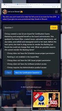 ACP-620 Jira Exam Practice Question on Backlog Ranking, Board Filters & Scheduling Issues Permission
