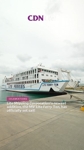 Lite Shipping Corporation - Lite Ferries has expanded its fleet with the MV LiTE Ferry Ten, a new RORO vessel serving the Cebu-Tagbilaran-Siquijor-Plaridel route. The vessel offers space for 500 passengers in air-conditioned tourist and standard bunks and can carry 20 ten-wheeler trucks and 10 cars. #CDNWhatsUp #BrandRoom | CDN Digital