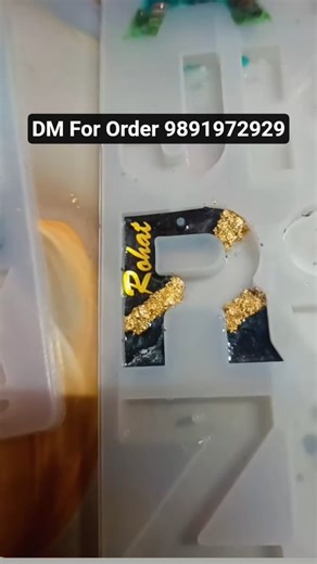 ✨ Custom R Letter Resin Keychain with Sticker | Personalized Name Keychain | Handmade Resin Art Gift