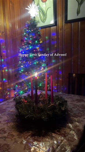 Also, happy Catholic new year! Today begins the season of Advent — a time of preparation for the birth/coming of Our Lord. The 4 candles represent 4 important themes: hope, peace, joy, and love. Today’s Gospel reminds us that we need to be ready for His coming, as we do not know the hour nor the day. We must be prepared, especially within our hearts. Happy advent, God bless you! 🤍😊 #catholic #catholicadvent #adventwreath