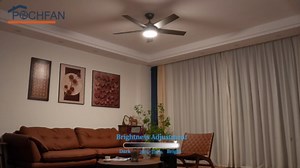 52 inch Ceiling Fans with Lights and Remote Control Silver, Modern Ceiling Fan Dimmable 3 CCT Temperatures 6-Speed, Quiet LED Ceiling Fan for Bedroom, Living Room