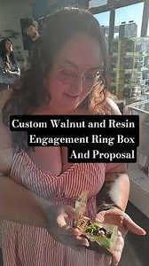 Walnut and Resin Engagement Ring box and proposal #engagement #ring #marriage #wedding #woodwork