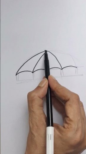 How to draw an umbrella easy for beginners #drawing