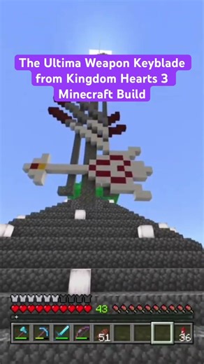 ‪@madisynrayl5195‬ | The Ultima Weapon Keyblade from Kingdom Hearts 3 Minecraft Build
