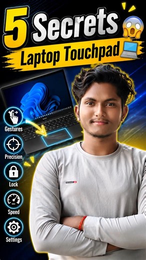 Laptop Touchpad के 5 Hidden Secrets 😱 | 99% Users नहीं जानते! 🔥 #shorts #tech #pc #secret #tips