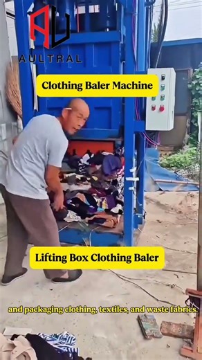 Vertical Clothing Baler Machine Efficient Textile & Used Clothes Compression Solution