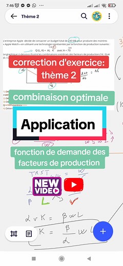 Correction d'exercices sur le thème 2 de l'économie