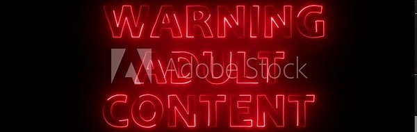 Warning adult content text neon, adults only glowing for outdoor business advertising neon sign billboard.