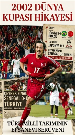 TÜRKİYENİN 2002 DÜNYA KUPASI HİKAYESİ #football #futbol #shorts